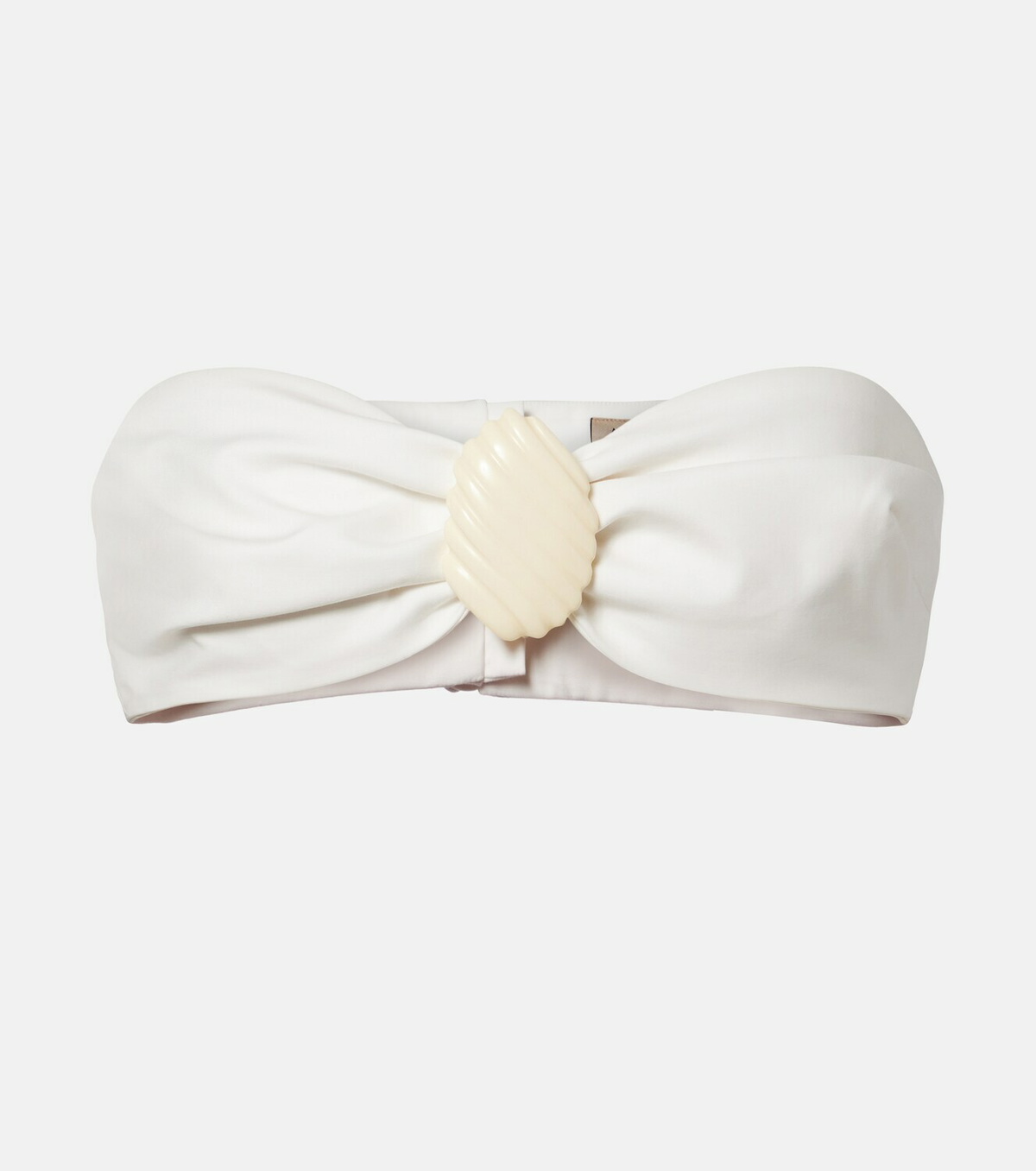 Adriana Degreas Embellished cotton-blend bandeau top