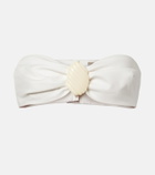 Adriana Degreas Embellished cotton-blend bandeau top