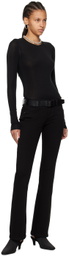 Fax Copy Express Black 'The Round Neck' Long Sleeve T-Shirt