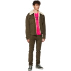 Dsquared2 Brown Stretch Corduroy Over Jacket