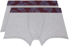 Vivienne Westwood Two-Pack Gray Logo Boxers