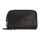 Sacai Black Leather Small Zip Around Wallet