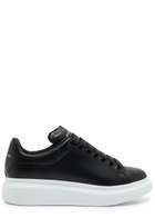 Alexander McQueen Oversized Black Leather Sneakers, Sneakers, Black