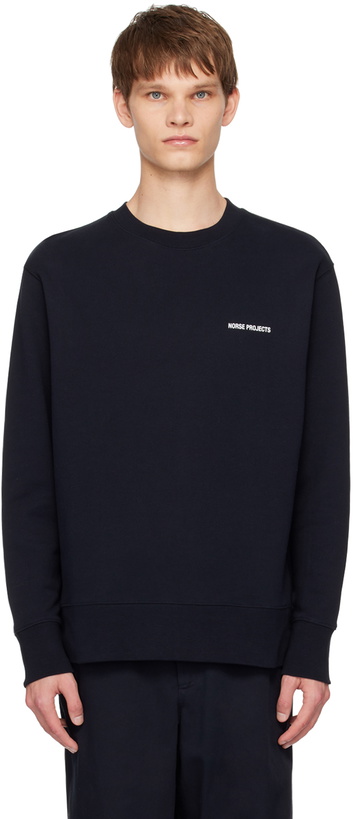 Photo: NORSE PROJECTS Navy Arne Sweatshirt