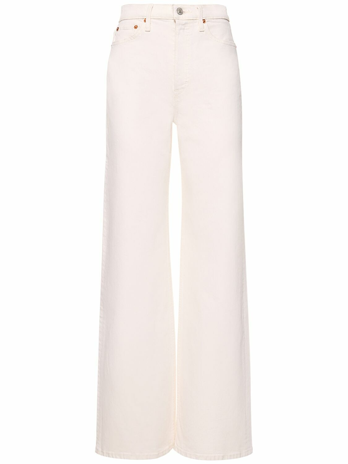 Photo: RE/DONE - 70s Ultra High Rise Wide Cotton Jeans