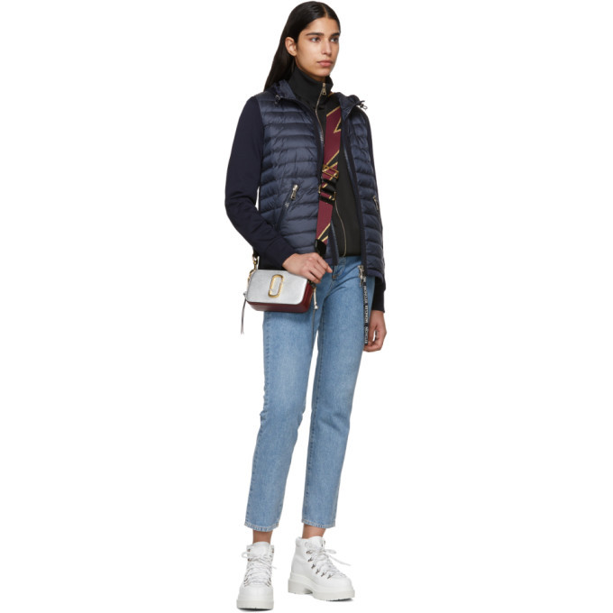 Moncler hooded nylon online down combo knit sweater