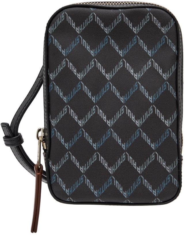 Photo: Paul Smith Black & Blue Geo Neck Pouch