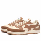Maison Kitsuné Men's Chiru Sneaker in Latte/Sepia
