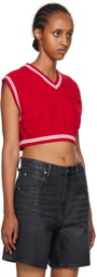 Alexander Wang Red Cropped Vest