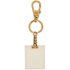 Gucci Off-White and Gold Gucci Worldwide Keychain