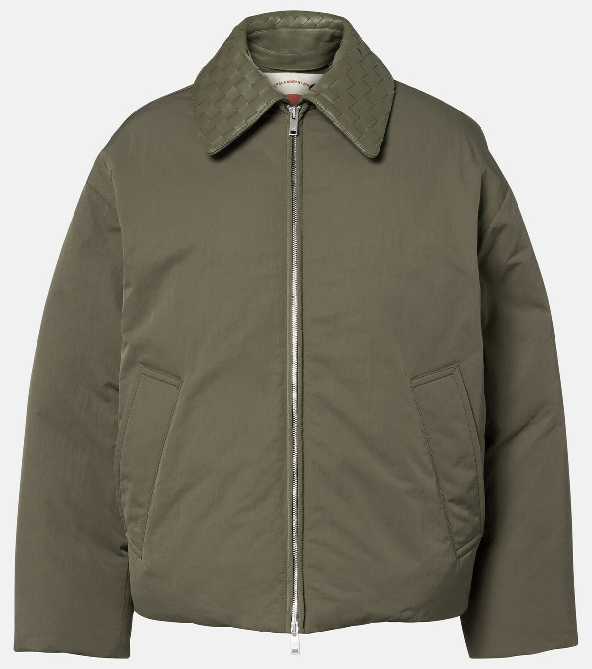 Bottega Veneta Intrecciato leather-trimmed down jacket