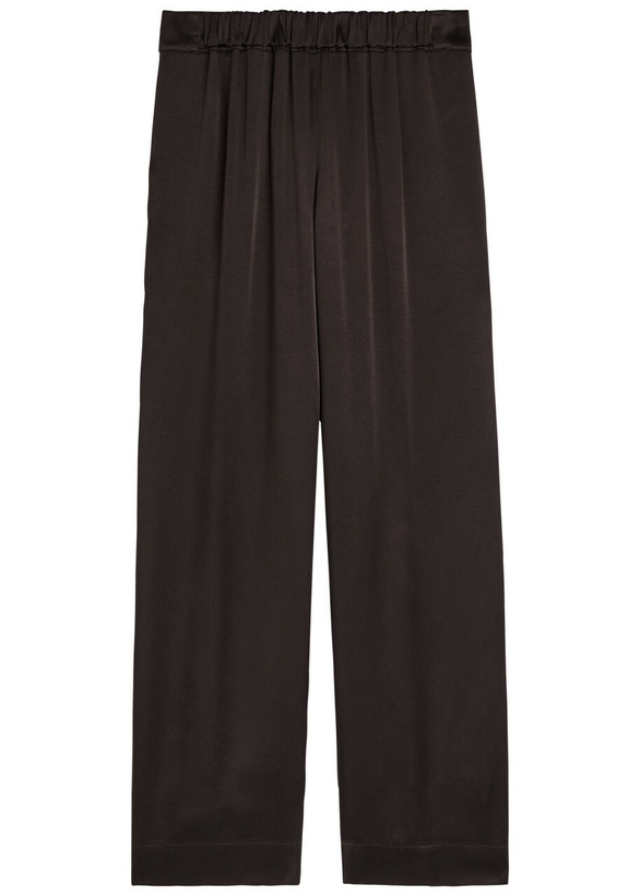 Photo: Liberowe Relaxed Wide-leg Satin Trousers Brown