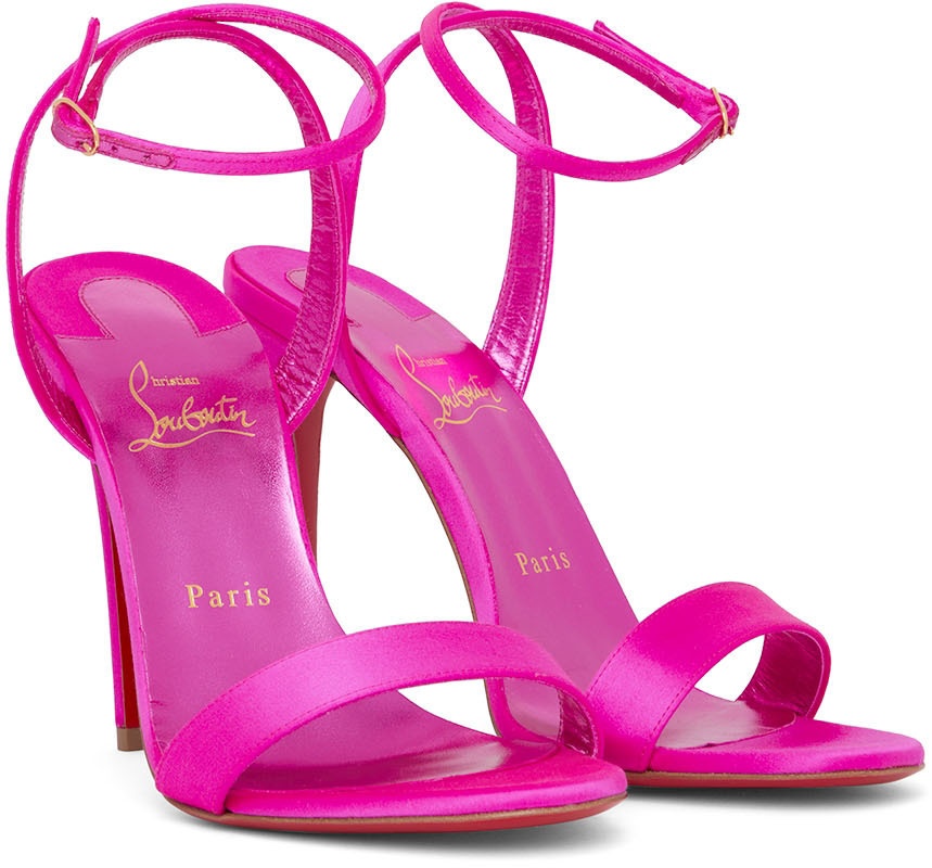 Loubigirl Patent Leather Sandals in Pink - Christian Louboutin