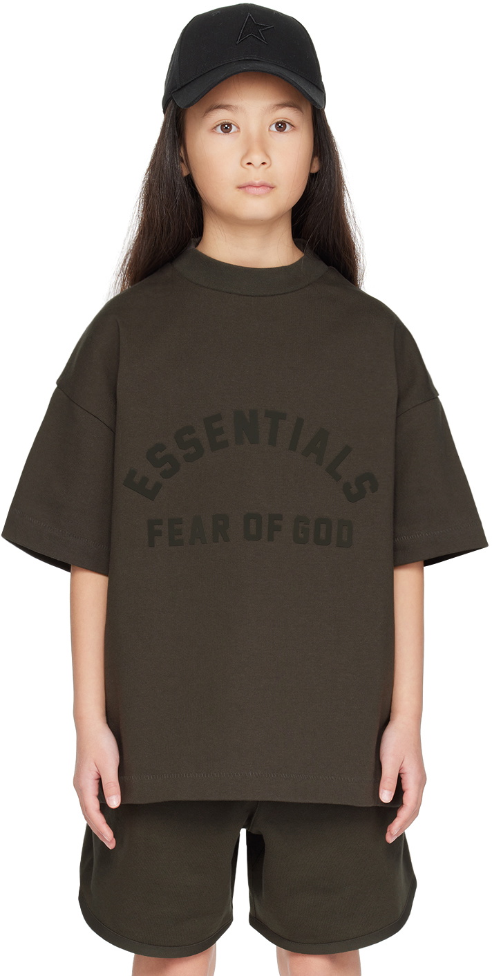 Fear of God ESSENTIALS Kids Gray Crewneck T-Shirt Fear Of God Essentials