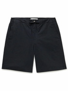 Frescobol Carioca - Sergio Straight-Leg Stretch-Linen and Cotton-Blend Drawstring Shorts - Black