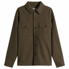 Jil Sander Men's Wool Overshirt in Teak