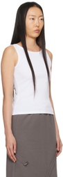 lesugiatelier White Cut Out Tank Top