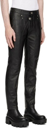 VAQUERA Black Leather Daddy Pants