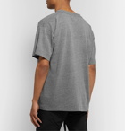 Fear of God - Oversized Logo-Appliquéd Mélange Cotton-Blend Jersey T-Shirt - Gray