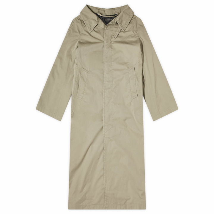 Photo: Balenciaga Men's Off Shoulder Carcoat in Sand Beige