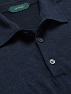 Incotex - Virgin Wool Polo Shirt - Blue