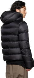 Rick Owens Black Zip Down Jacket