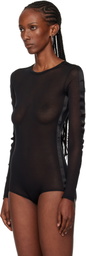 Mugler Black Tuxedo Bodysuit