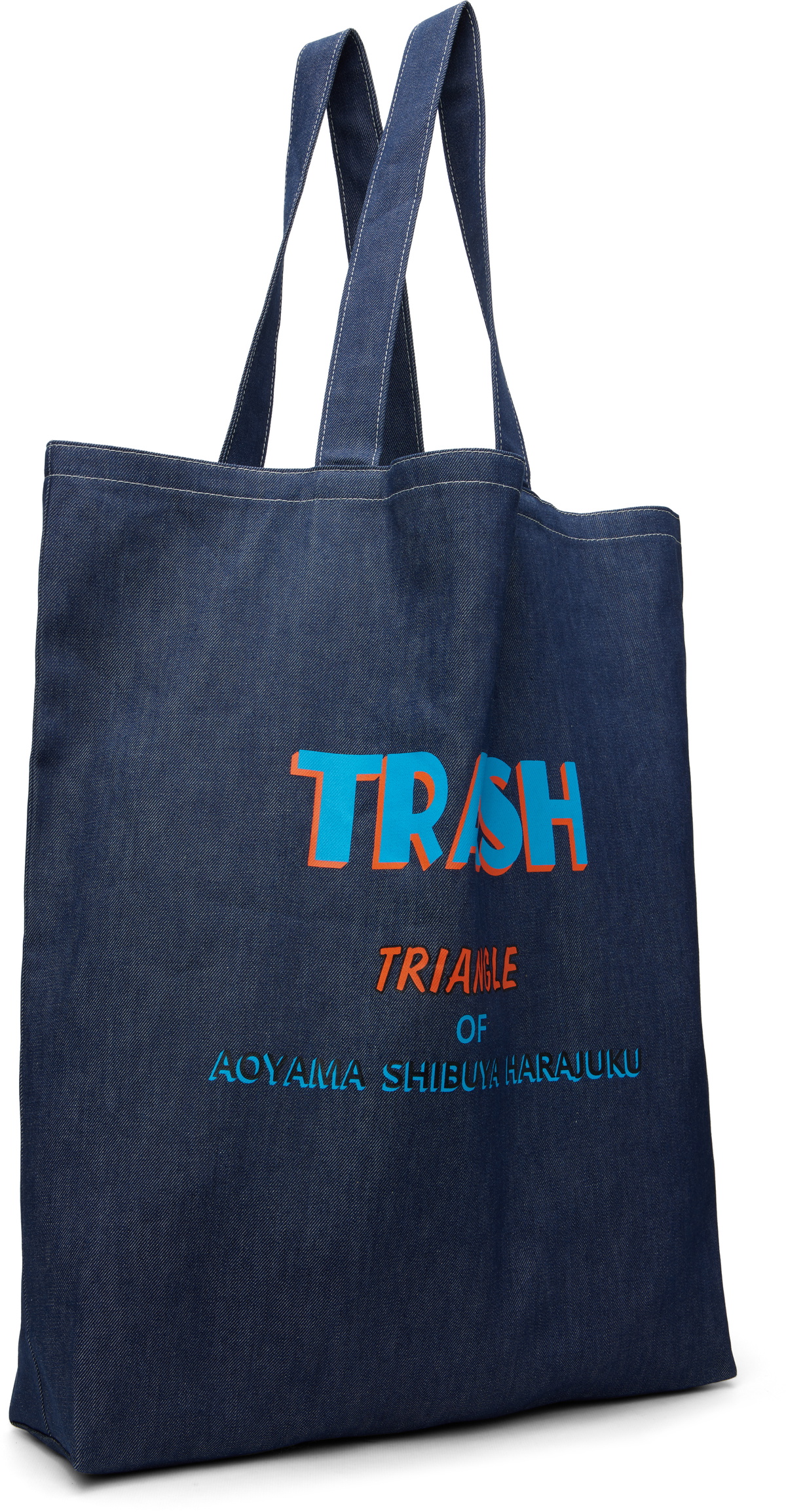 NEEDLES Navy Large Grocery Denim Tote