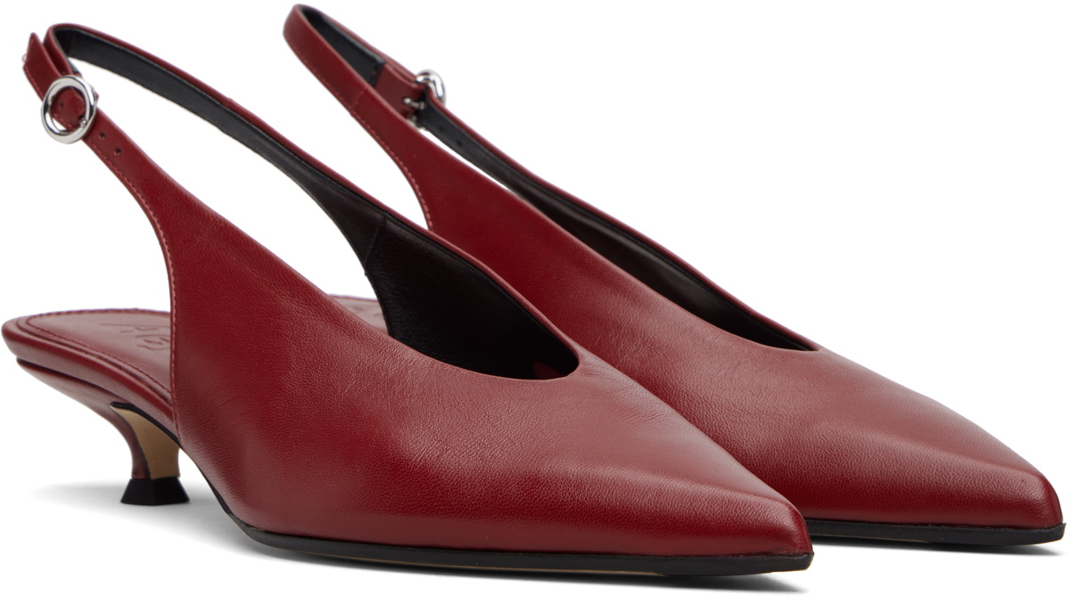 Aeyde Red Camila Heels