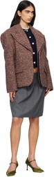 SHUSHU/TONG Multicolor Peak Lapel Oversized Blazer