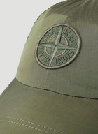 Compass Patch Drawstring Baseball Cap in Green