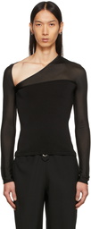 Mugler Black Asymmetrical Top