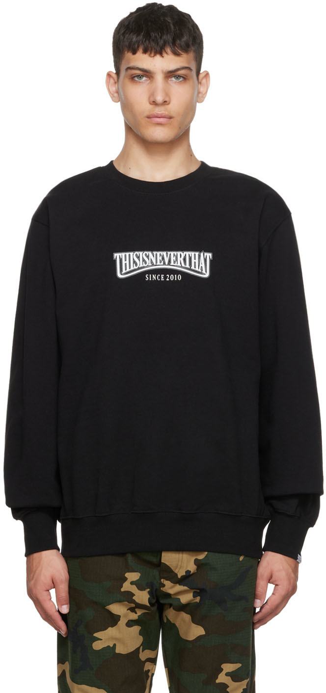 thisisneverthat Black Cotton Sweatshirt thisisneverthat