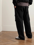 Les Tien - Straight-Leg Twill-Trimmed Cotton-Jersey Cargo Sweatpants - Black