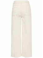 THEORY Wide Cropped Cotton Blend Jeans