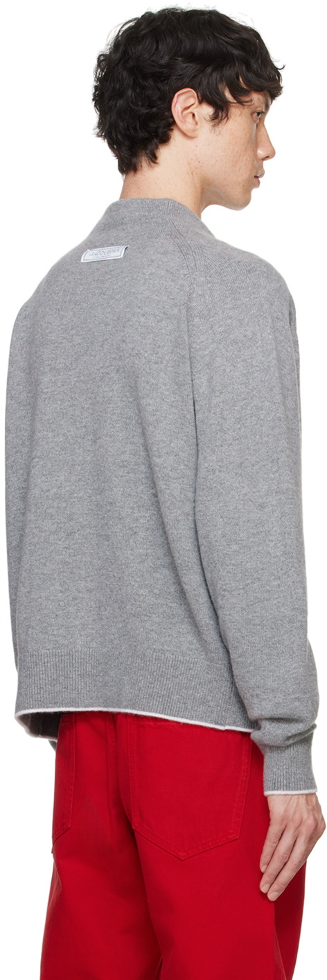 JACQUEMUS Gray La Casa 'Le cardigan Pitatto' Cardigan Jacquemus