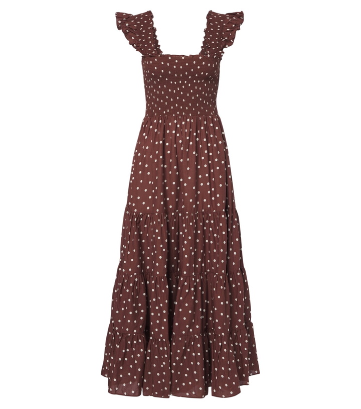 Photo: Rixo Kendall polka dot cotton midi dress