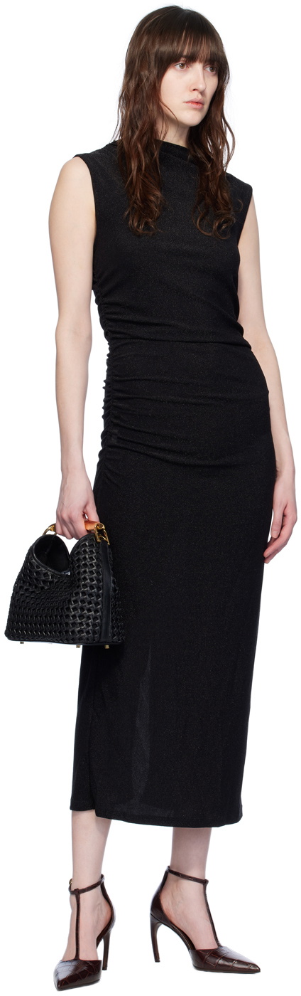 Elleme Black Small Boomerang Woven Leather Bag