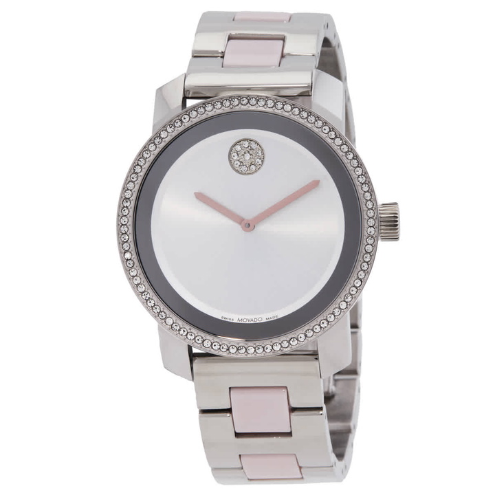 Photo: Movado Bold Quartz Crystal Silver Dial Ladies Watch 3600881