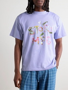 Story Mfg. - Grateful Logo-Print Organic Cotton-Jersey T-shirt - Purple