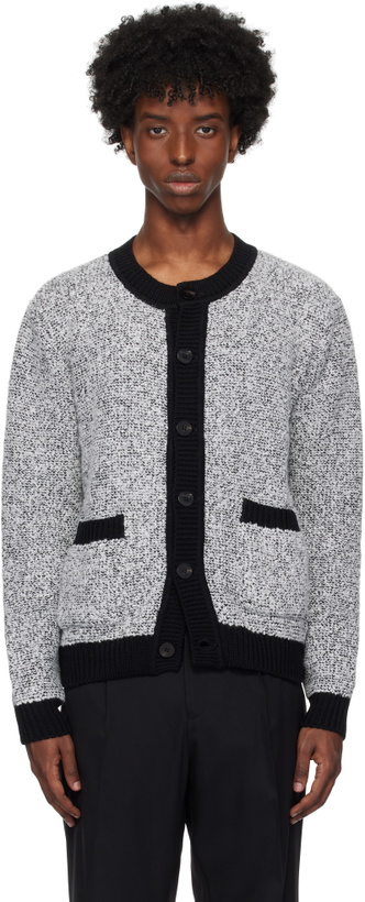 Photo: Ernest W. Baker Black & White Boucle Cardigan