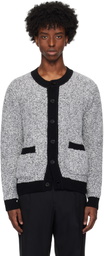 Ernest W. Baker Black & White Boucle Cardigan