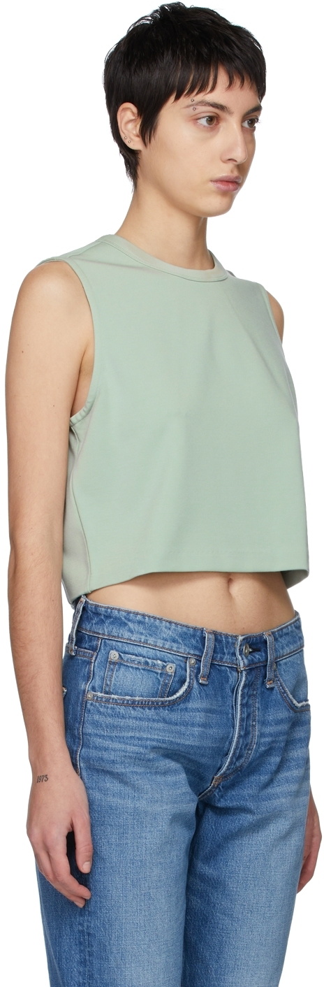 rag & bone Green Archetype Cropped Roxie Tank Top