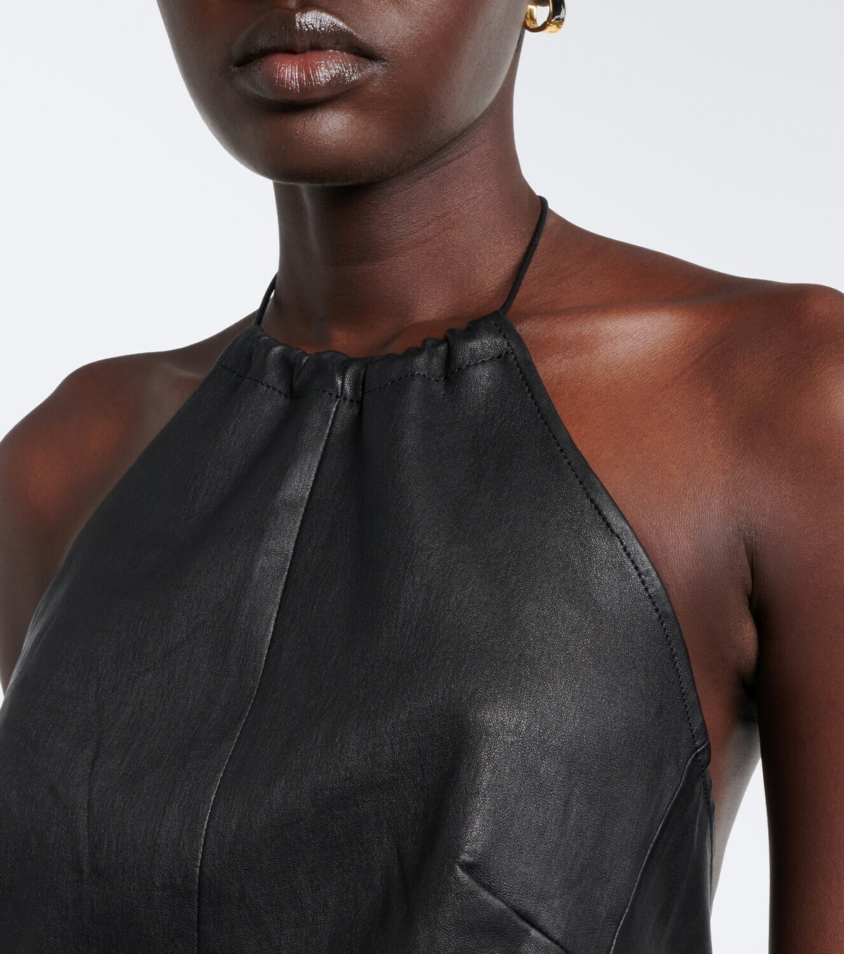Stouls Rosie halterneck leather top