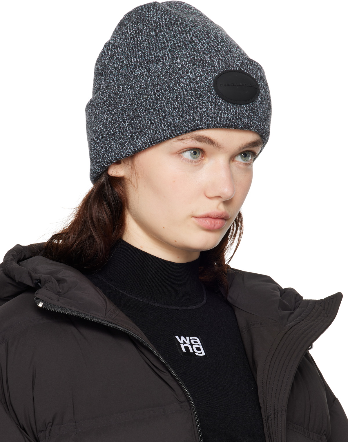 Alexander Wang Navy Dome Logo Beanie