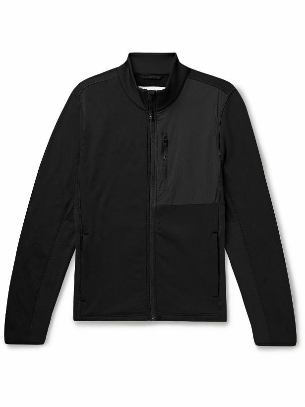 Photo: Aztech Mountain - Slim-Fit Panelled Stretch-Jersey and Ripstop Zip-Up Ski Base Layer - Black