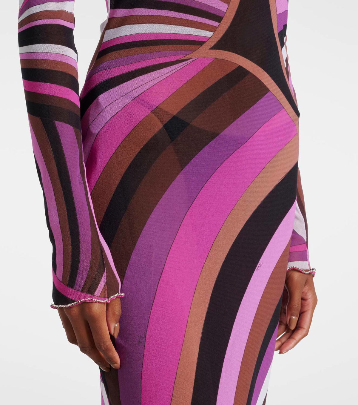 Pucci Iride sheer tulle maxi dress