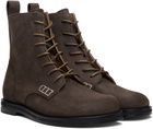 JW Anderson Brown Loafer Lace-Up Boots