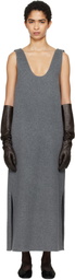 Carven Gray Vest Maxi Dress