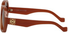 Loewe Orange Round Sunglasses